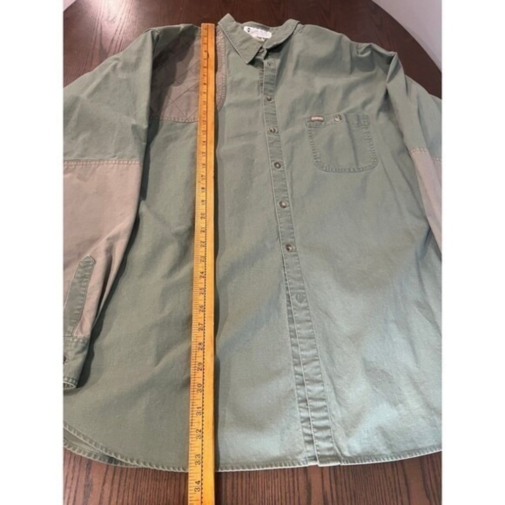 Columbia‎ Hunting Shirt Mens XXL Olive Quilted Shoulder Outdoor Workwear Utility - Picture 4 of 10
